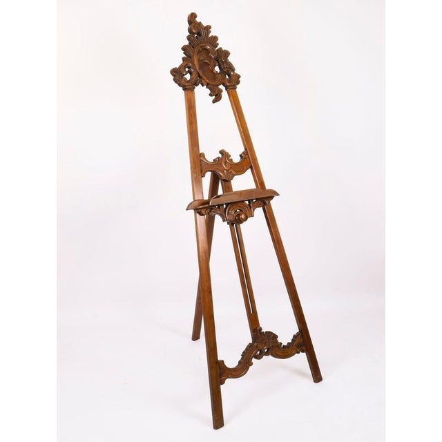 Antique Rococo Revival Walnut Artist's Easel, 1880 For Sale - Image 4 of 17