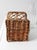 Vintage Wicker Bottle Basket With Glass Bottles For Sale - Image 15 of 15