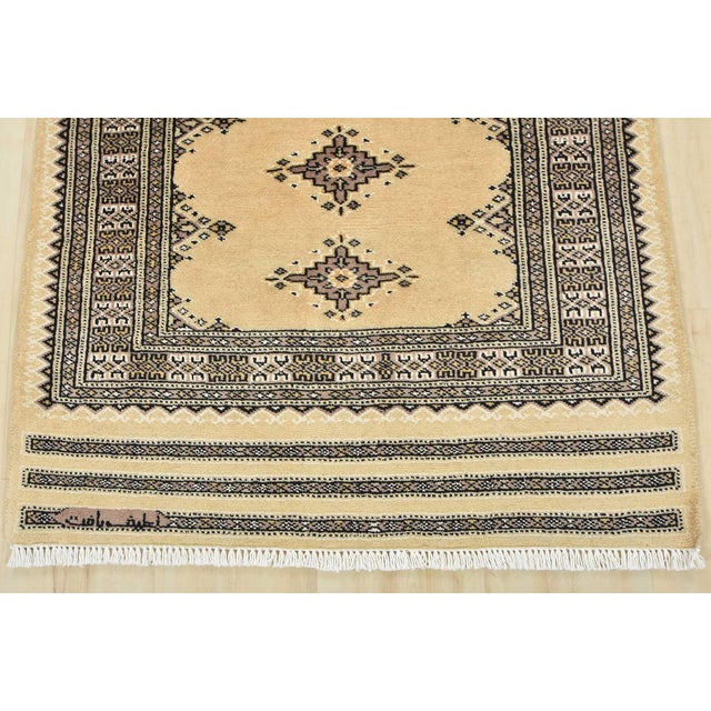Bokhara Runner 2’7” X 7’11” Beige Wool Tribal Hand-Knotted Oriental Rug For Sale - Image 10 of 13