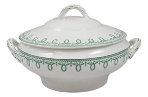 20th Century Belgian Special Edition Porcelain Tureen With Lid