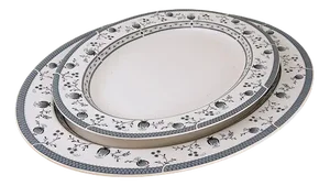 Cambridge Blue Oval Serving Dishes from Royal Doulton, Set of 2