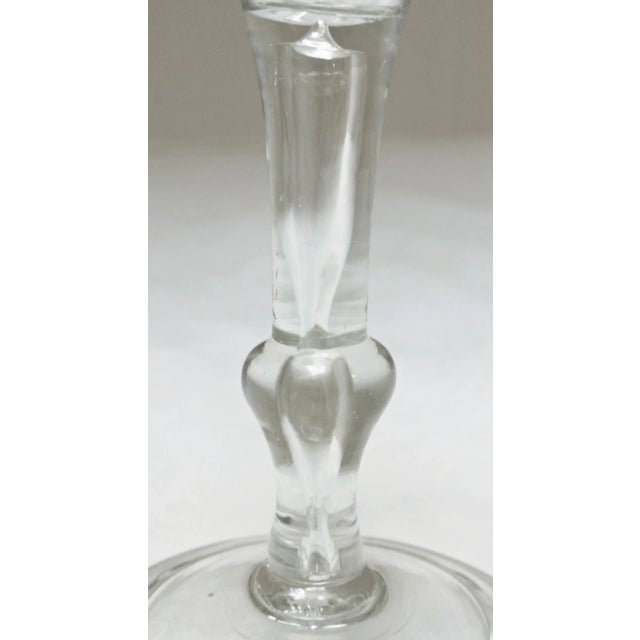 18th Century C. 1740 Flared Flute With Teared Stem For Sale - Image 5 of 8