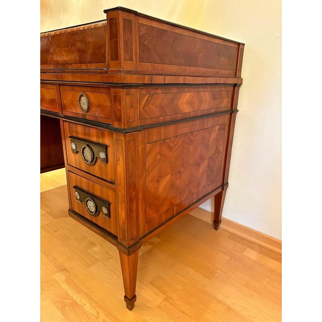 Brown Late 18th Century Empire Roll Top Writing Desk in Nutwood For Sale - Image 8 of 18