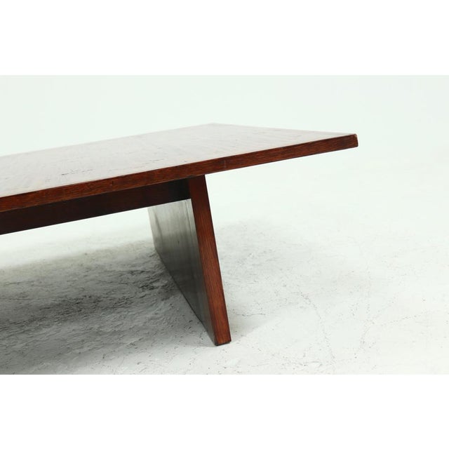 Wood Large Bamboo and Wood Coffee Table attributed to Axel Vervoordt, 1980s For Sale - Image 7 of 12