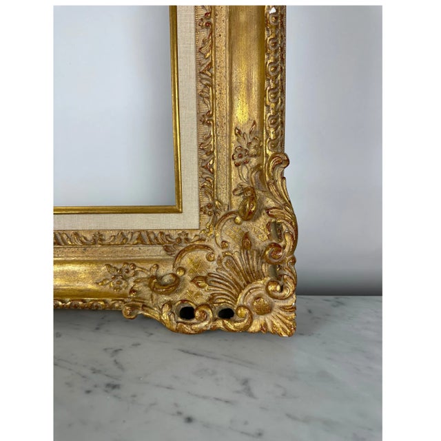 1980s Late 20th Century, Heavily Carved Frame, Gold Type Finish For Sale - Image 5 of 12