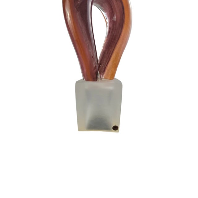 1960s Murano Glass Sommerso Tear Drop Sculpture For Sale - Image 9 of 10