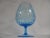 1960s Empoli Aqua Blue Optic Glass Snifter Vase For Sale - Image 13 of 13