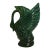 1970s Royal Haeger R85g Emerald Green Swan Vase With Original Label For Sale