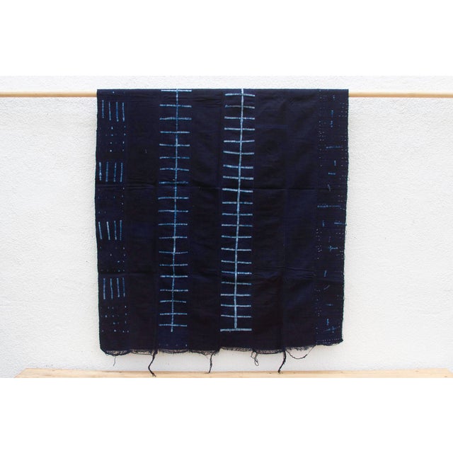 African Maji Indigo Mud Cloth For Sale - Image 3 of 7