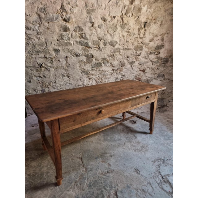Antique 19th Century Rustic French Oak Farmhouse Table For Sale - Image 14 of 18