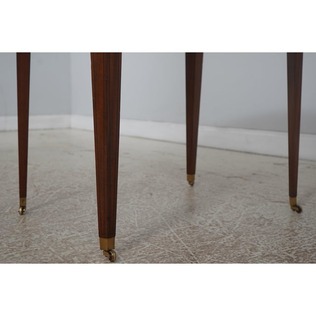 Brown Maitland Smith Mahogany Inlaid 1 Drawer Pembroke Table For Sale - Image 8 of 18