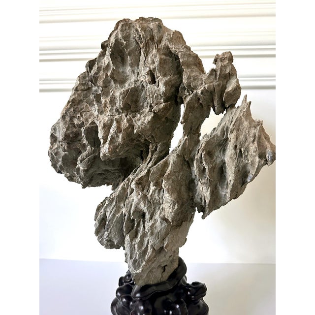 Chinese Scholar Ying Stone on Stand with Collector Seal For Sale In Atlanta - Image 6 of 12