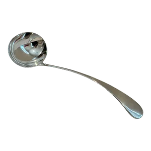 Early 20th Century English Silverplate Soup Ladle in Old English Pattern - by Spink & Son