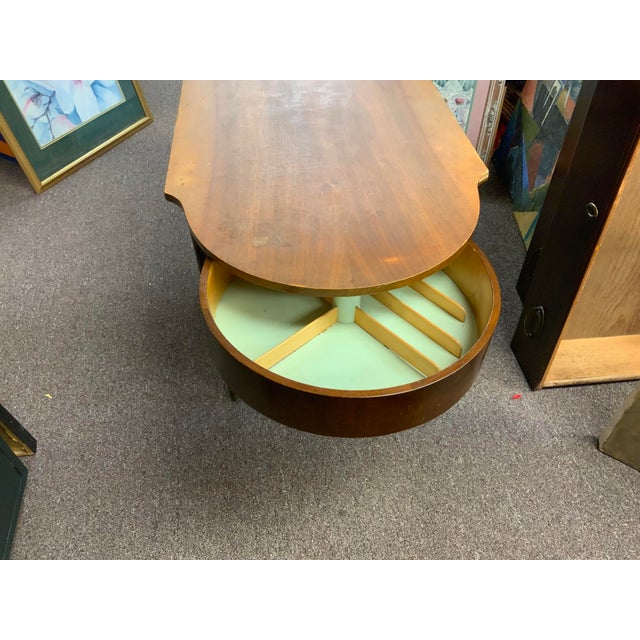 Mid 20th Century Table With Rotary Drawer For Sale - Image 4 of 16