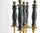 2000 - 2009 Gorgeous Vintage Brass & Marble Handle Fireplace Tool Set With Star For Sale - Image 5 of 11