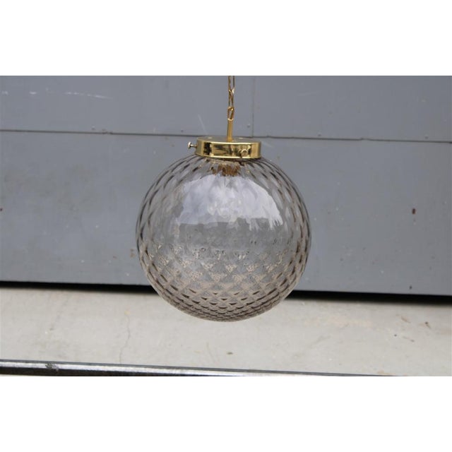 Big Grey Ball Murano Chandelier from Venini, 1960s For Sale - Image 13 of 14