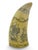 Plastic Save the Whale Polymer Faux Scrimshaw Reproduction Peacock Epervier Artek Tooth For Sale - Image 7 of 13