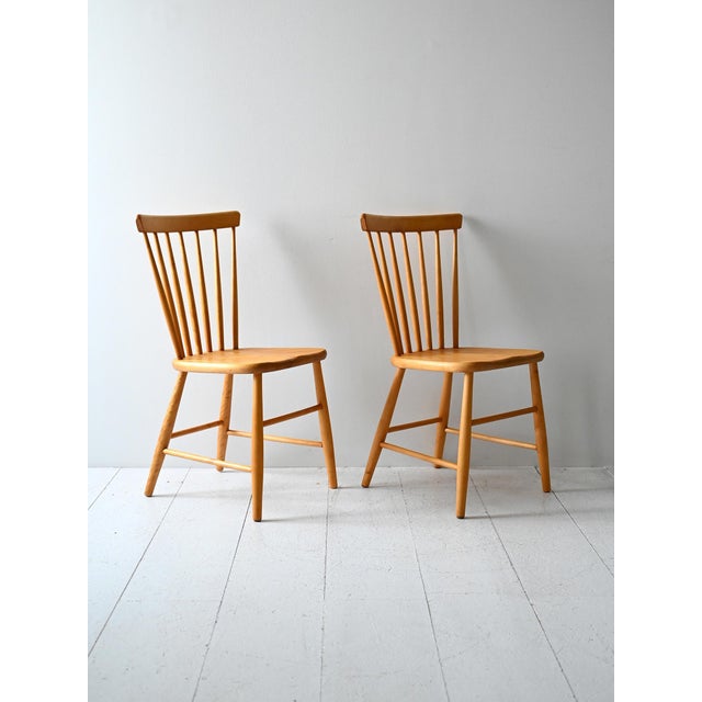 Set of Vintage Scandinavian Pinstolar Model Chairs, 1960s For Sale - Image 4 of 8