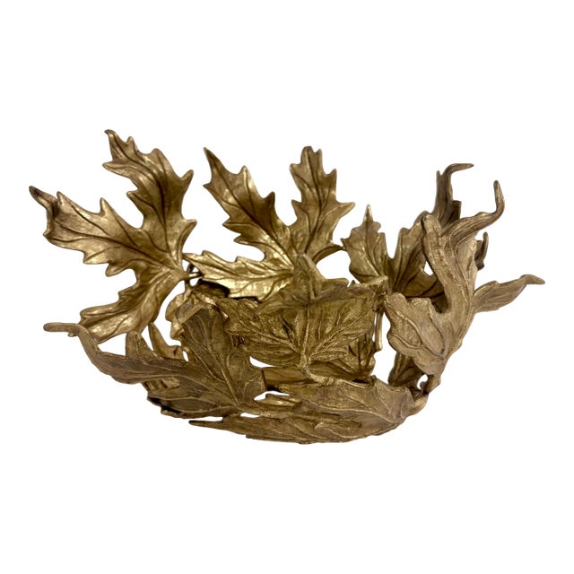 John Richard Organic Modern Gold Leaves Bowl For Sale