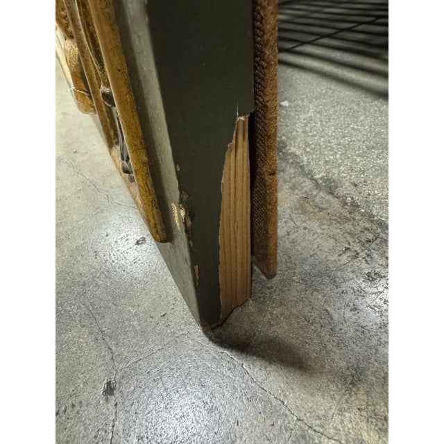 Vintage LaBarge French Style Hand Painted Carved Wood Trumeau Mirror For Sale - Image 12 of 12