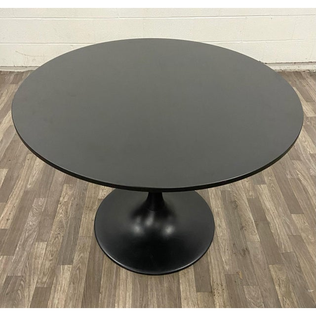 Ikea Docksta Black Pedestal Dining Table Chairish