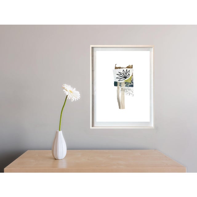 The beautiful subtle greens, white, and tan shine as a minimalist analog collage. The small detail of lace adds a...