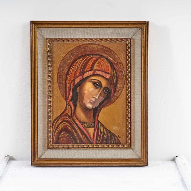 Pucci, Madonna Icon, 2000s, Oil on Canvas, Framed For Sale - Image 6 of 6