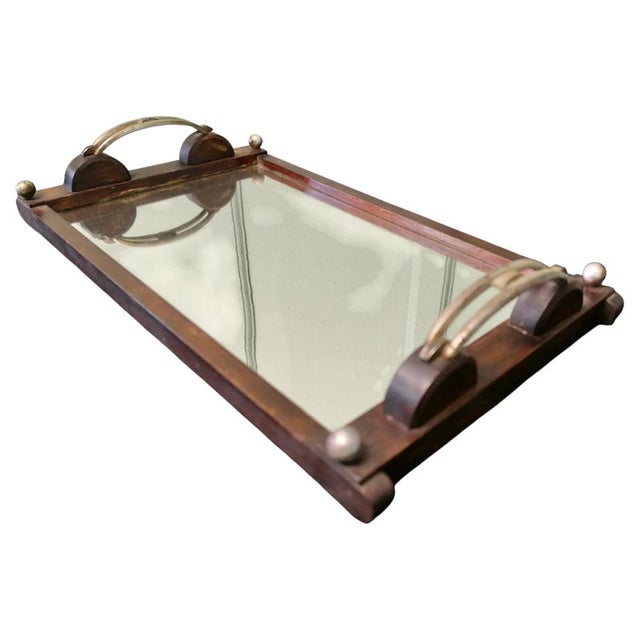Glass Art Deco Mirror Tray, 1920 For Sale - Image 7 of 7