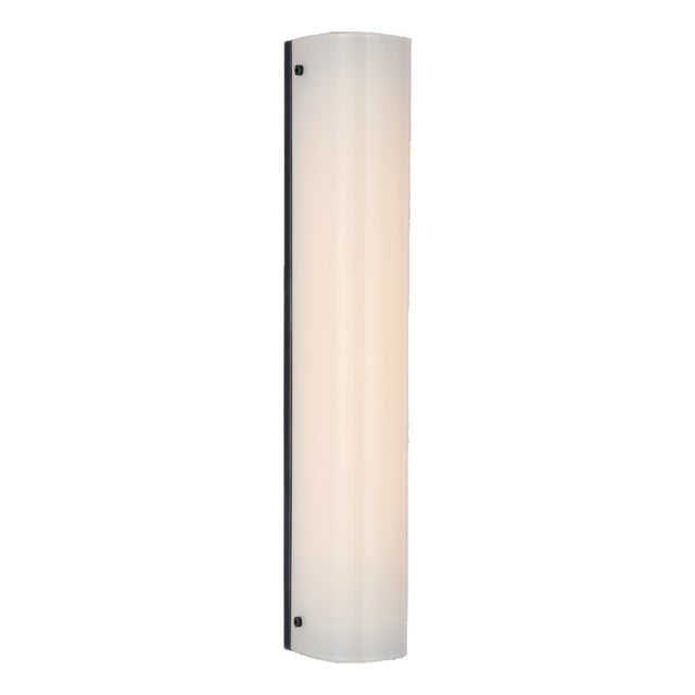 Barbara Barry for Visual Comfort Signature Penhold 18" Bath Light in Bronze with White Glass For Sale