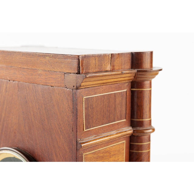 Antique French Wooden Chiming Mantel Clock, Circa 1900 For Sale - Image 11 of 15