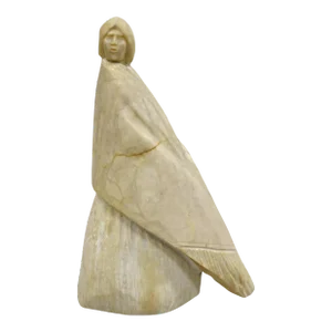 Late 20th Century Vintage Carved Alabaster American Indian Navajo Sculpture by Gregory Johnson