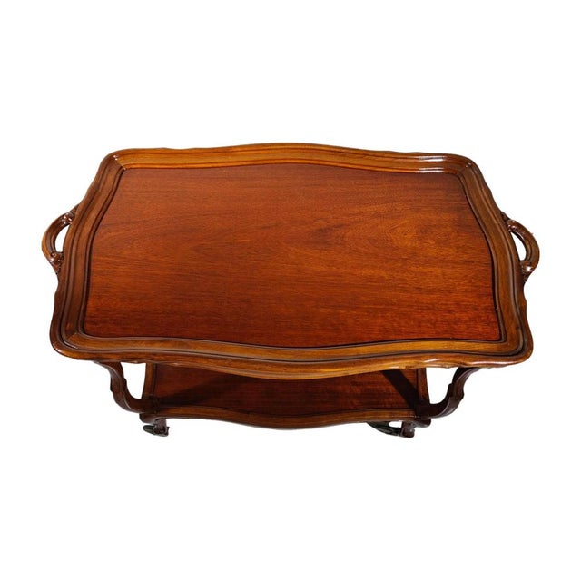 Wood Italian Fruitwood Bar Cart, 1950s For Sale - Image 7 of 15