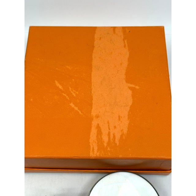 1960’s Hermes Paris Silver Plated Horse Equestrian Magnifying Paperweight W/Box For Sale In Palm Springs - Image 6 of 14