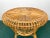 Mid-Century Round Rattan & Bamboo Coffee Table, Italy, 1960s For Sale - Image 10 of 13