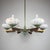 Mid-Century Chandelier with Teak and Murano Glass from Stilnovo, Italy, 1950s For Sale - Image 10 of 18