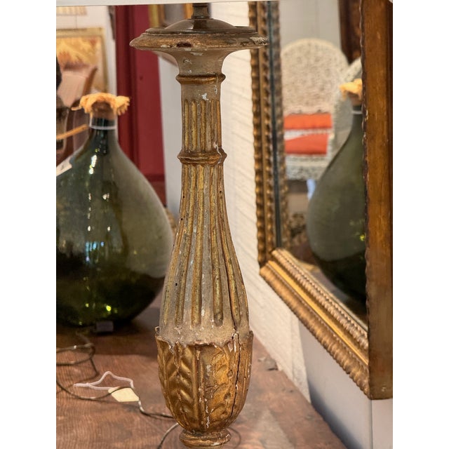 19th Century 19th Century Converted Altar Stick Lamp For Sale - Image 5 of 11