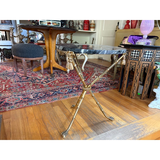 1940s Italian Bronze and Marble Table For Sale - Image 10 of 12