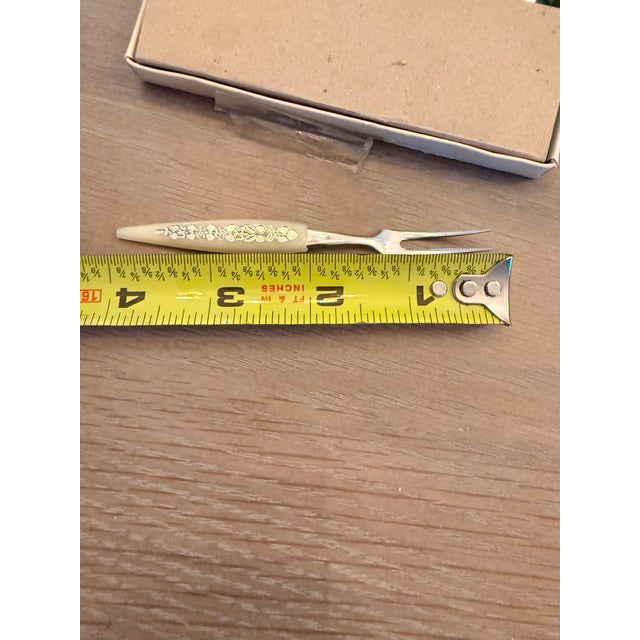 Mid-Century Modern 1970s Mid Century Modern Appetizer Hors D’oeuvre Forks - Set of 12 For Sale - Image 3 of 6
