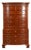 Baker Furniture Georgian Carved Mahogany Nine-Drawer Highboy Dresser, Circa 1980s For Sale