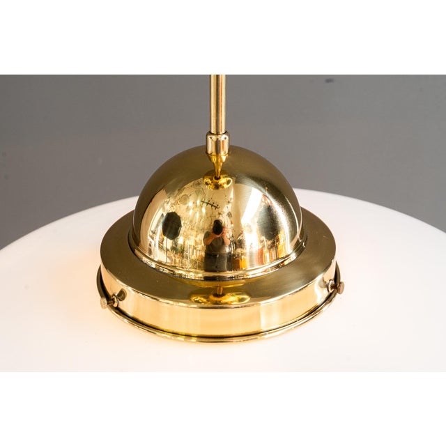 Art Deco Adjustable Pendant with Glass Shade, Vienna, Austria, 1920s For Sale - Image 15 of 18