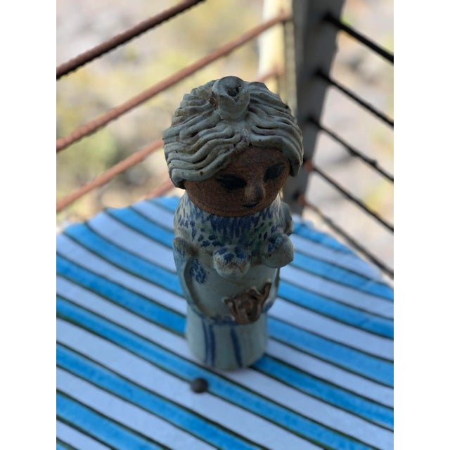 Figurative 1960s Mid Century Ceramic Woman Vessel For Sale - Image 3 of 13