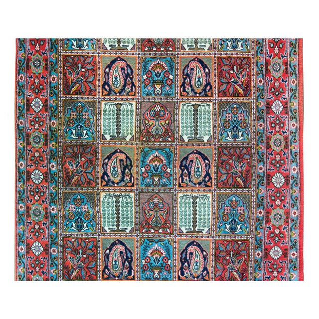 Vintage Persian Bakhtiari Rug For Sale In Chicago - Image 6 of 14