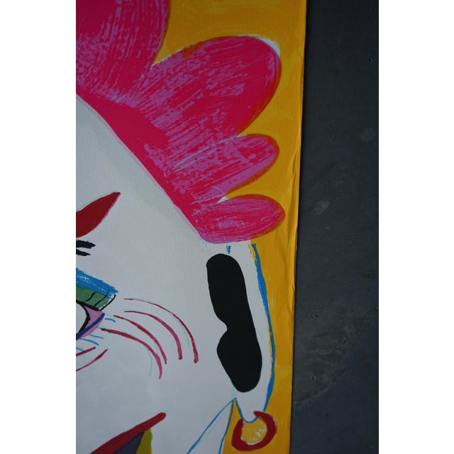 Postmodern Frederick James Brown, Mikie, 1990, Silkscreen Print, Framed For Sale - Image 3 of 6