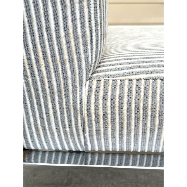 Pair of Mid Century Milo Baughman Style Tall Armchairs For Sale - Image 10 of 18