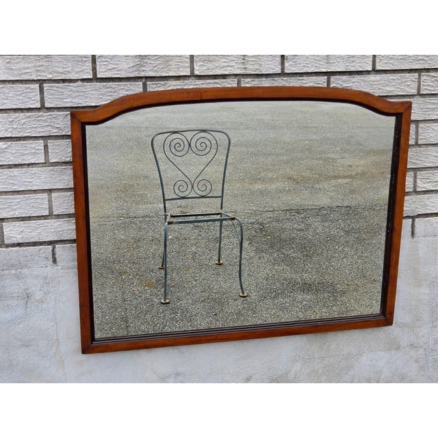 1920 English Style Wall Mirror, Cherry Wood, American Made. For Sale - Image 4 of 14