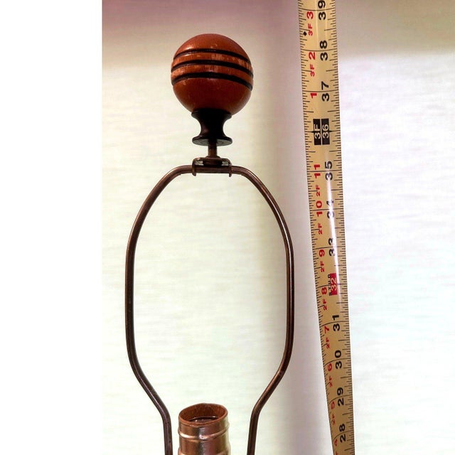 Vintage Carved Wood Black Bear Table Lamp 38" Rustic Cabin Lodge Adirondack Decor For Sale - Image 15 of 15