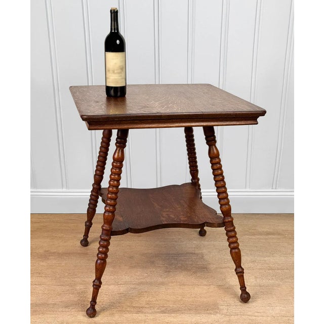 A Victorian Quartersawn Oak Square Parlor Table, c. Early 20th Century - Pairs Nicely with Many Traditional & Eclectic...