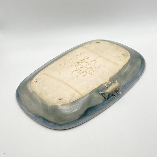 Avraham Gofer Modernist Signed Wall Decor Plate With Abstract Fish Motif For Sale - Image 15 of 18