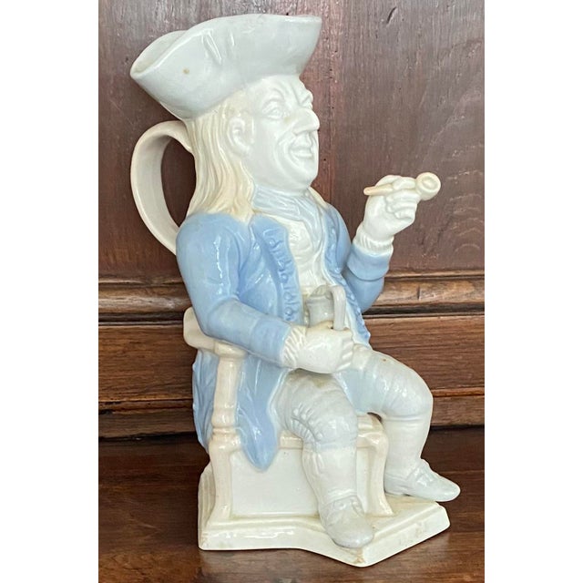 Cornflower Blue 1950s Ceramic Toby Bank For Sale - Image 8 of 8