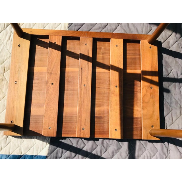 Auburn Bertha Schaefer MCM 1950s Set of Four Nesting Tables in Walnut, Made in Italy For Sale - Image 8 of 13